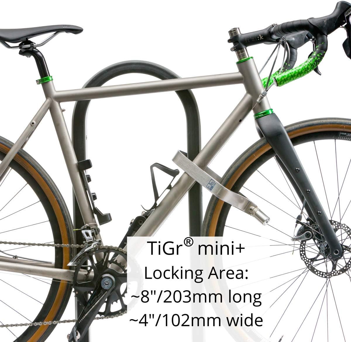 2-Pack Titanium Bike Locks with 2 Mounting Clips R496