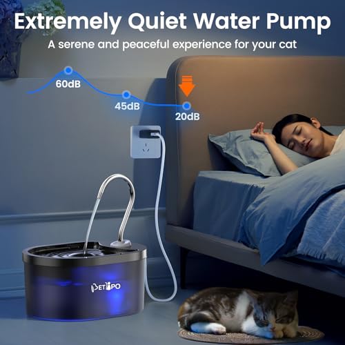3L/100oz BPA-Free Blue Cat Water Fountain C9285