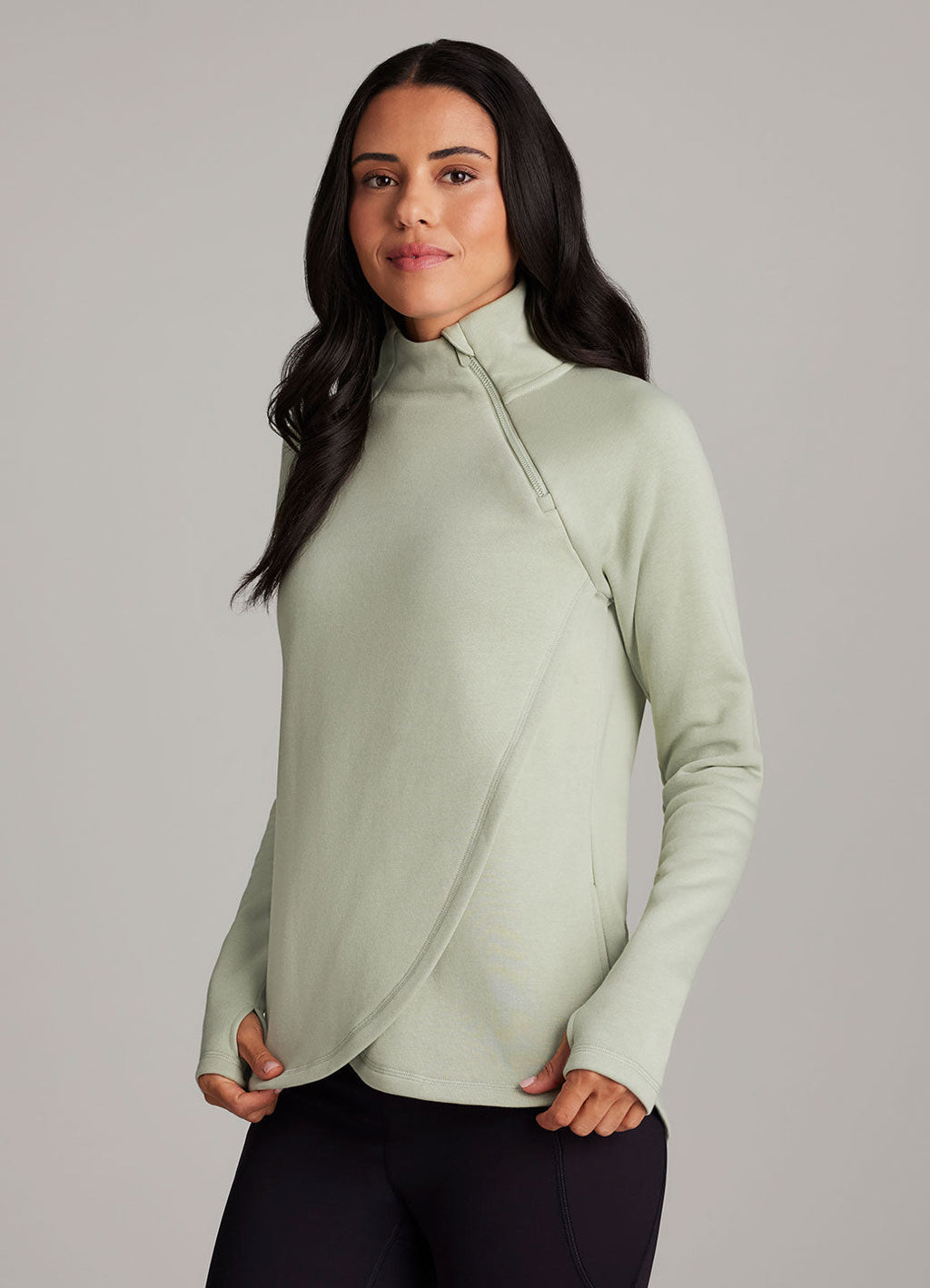 Ready To Roll Fleece Mock Neck Pullover