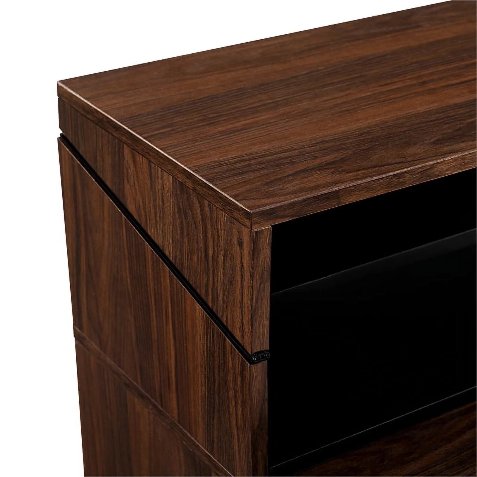 40" 3-Drawer Wood Secretary Desk in Dark Walnut E367