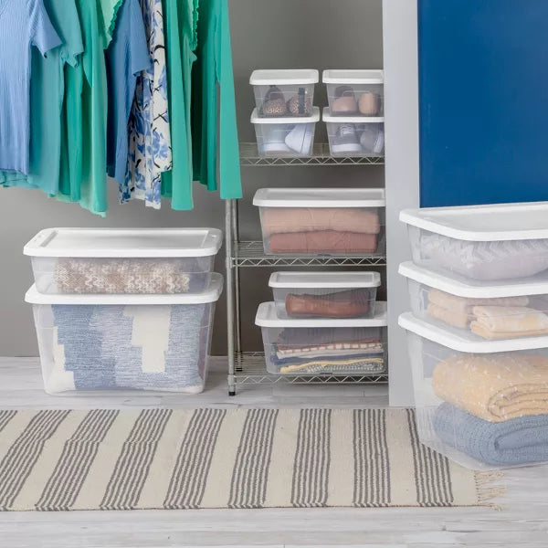 16qt Clear Storage Box with Lid B100