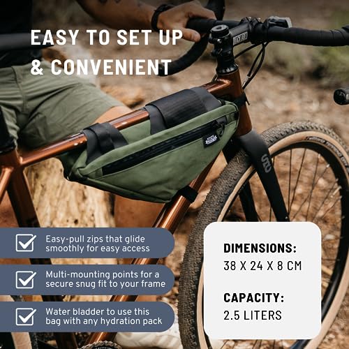 2.5L Olive Bicycle Frame Pouch Bag N788039