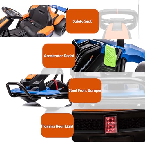 24V Electric Go Kart with 400W Motor, 2 Speeds, Drift/Sport Mode G553369