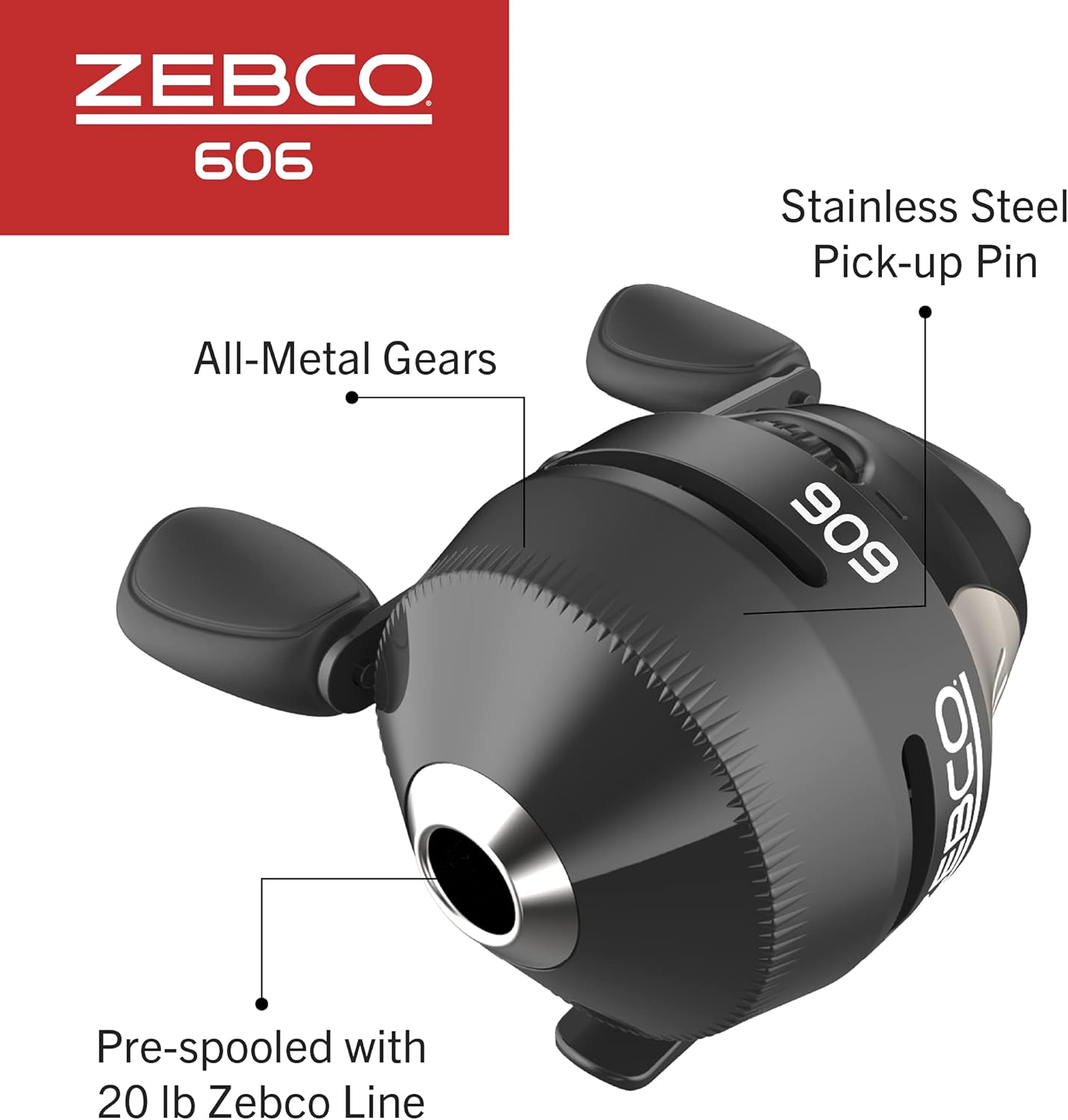 Black Size 60 Spincast Fishing Reel with 20-Pound Fishing Line E924103