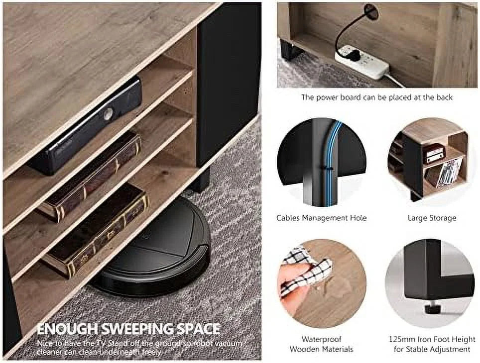 Walnut TV Stand with Mount for 32-70 inch TVs G37687