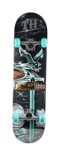 31" Skateboard with Pro Trucks, Full Grip Tape, 9-Ply Maple Deck H274