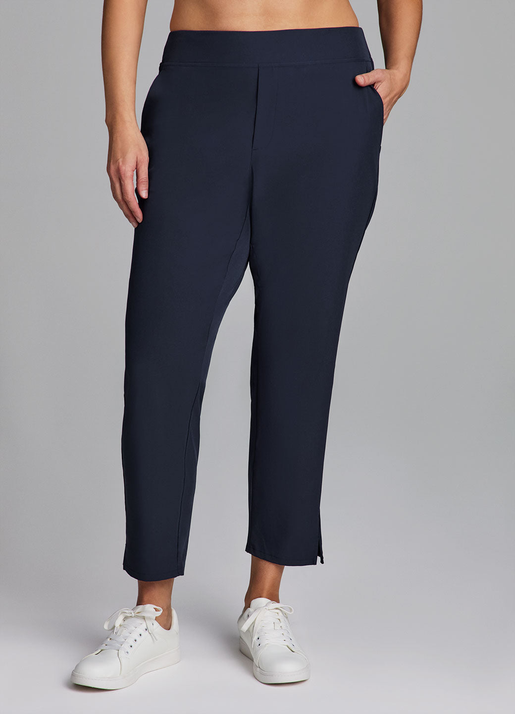 Plus City Stretch Ribbed Ankle Pant