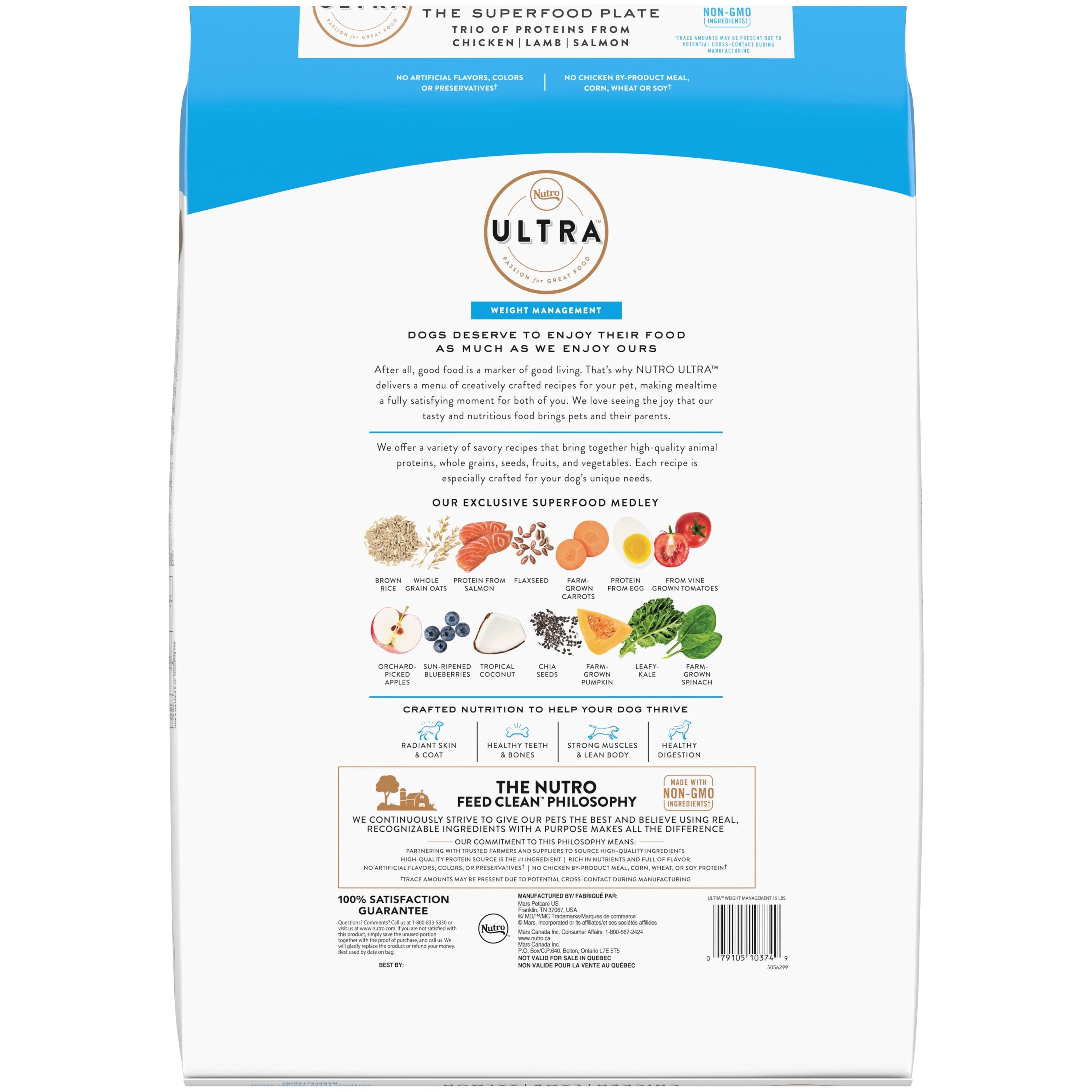 15 Lb. Bag High Protein Natural Dry Dog Food V259960