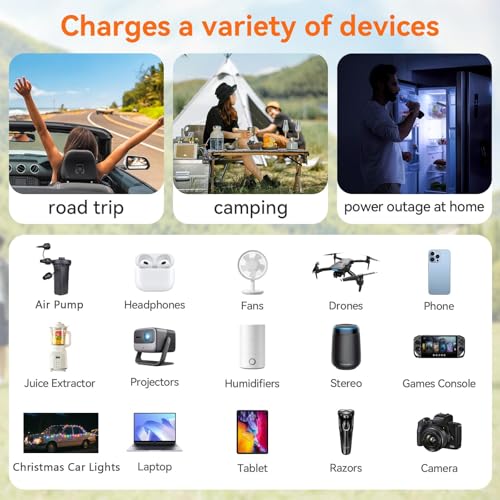 300W 12V to 110V Car Power Inverter with PD 27W USB-C and 18W USB-A D419531