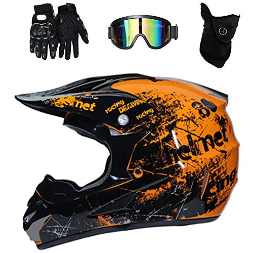 Orange Large Off-Road Motorcycle Helmet V513015