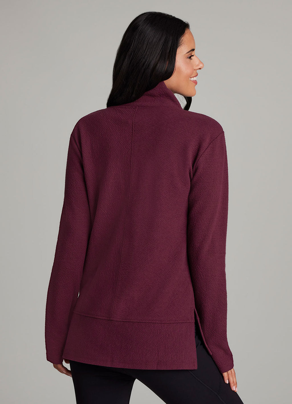 Studio Jacquard Mock Neck Pullover