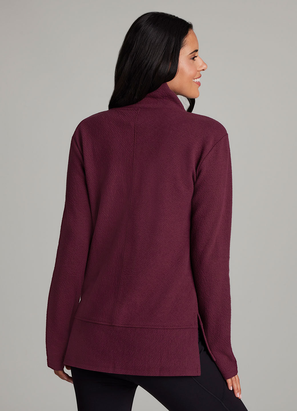 Studio Jacquard Mock Neck Pullover
