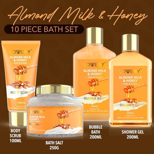 10 Pc Almond Milk & Honey Beauty & Personal Care Set E694