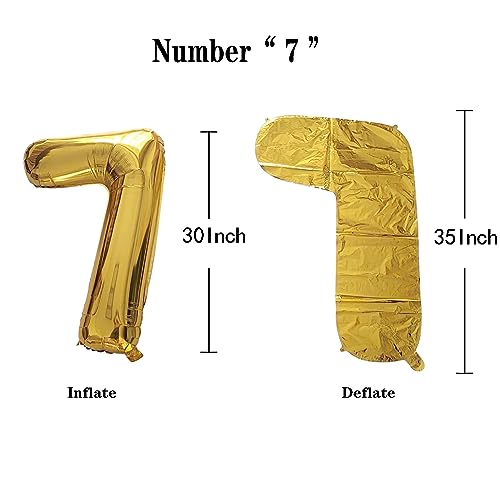 75 Balloon Numbers Gold Foil Mylar Balloons C593741