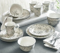 16-Piece Porcelain Dinnerware Set Antique White G86507