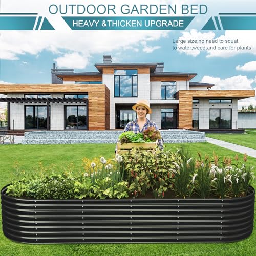 9FT(L)×2FT(W)×2FT(H) Gray Raised Garden Bed M124162