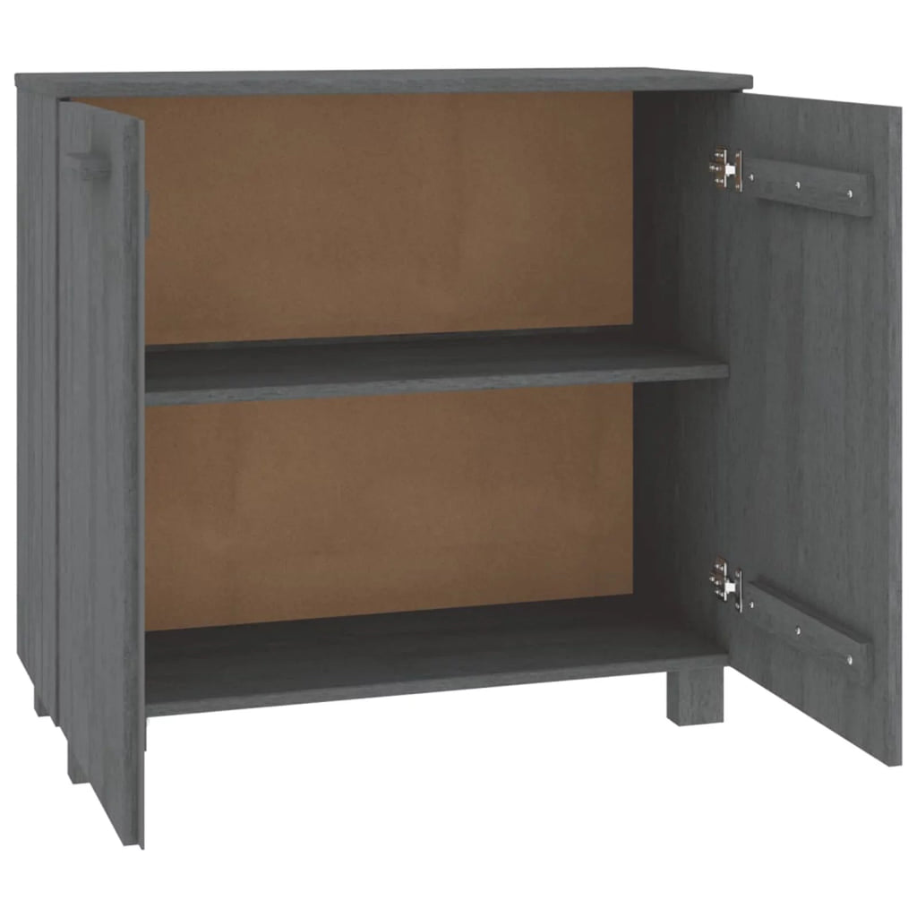 Dark Gray Solid Wood Sideboard I6168