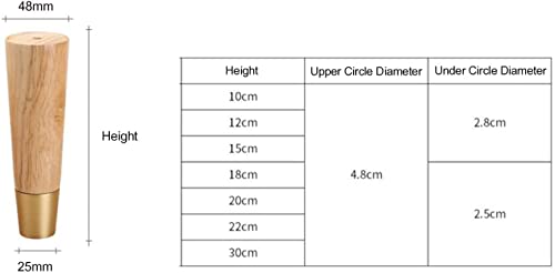 Set of 4 Solid Rubber Wood Table Legs J5422