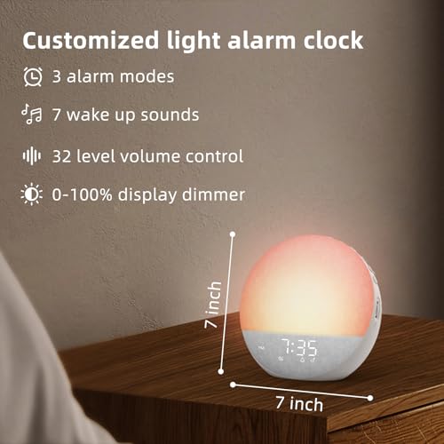 White Noise Machine Alarm Clock with Bluetooth Speaker P749001