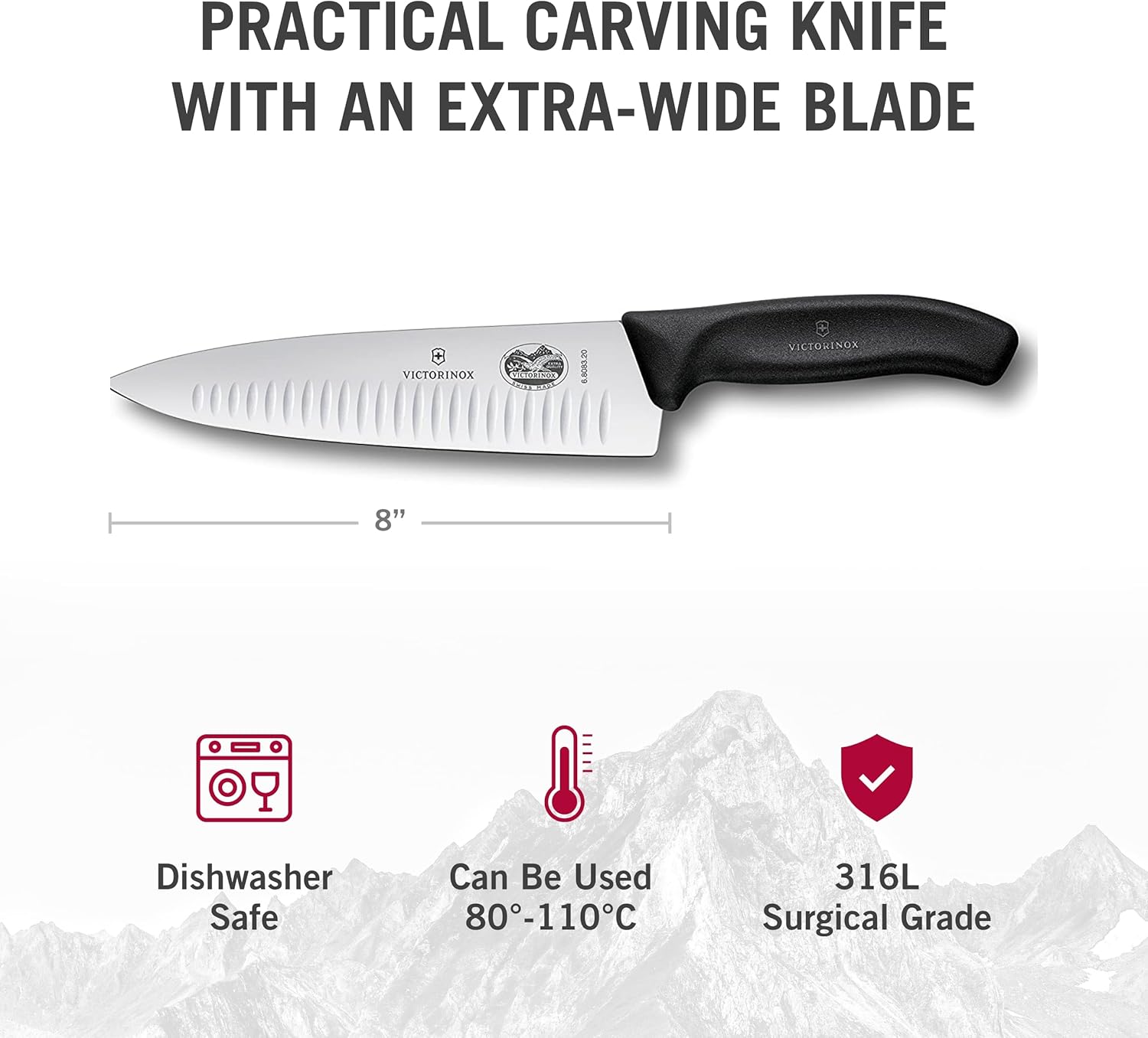 8-Inch Chef's Knife with Granton Edge N5285