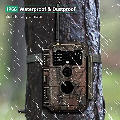 Trail Camera WiFi 48MP 1296P No Glow Night Vision Motion Activated Waterproof Camo A202365