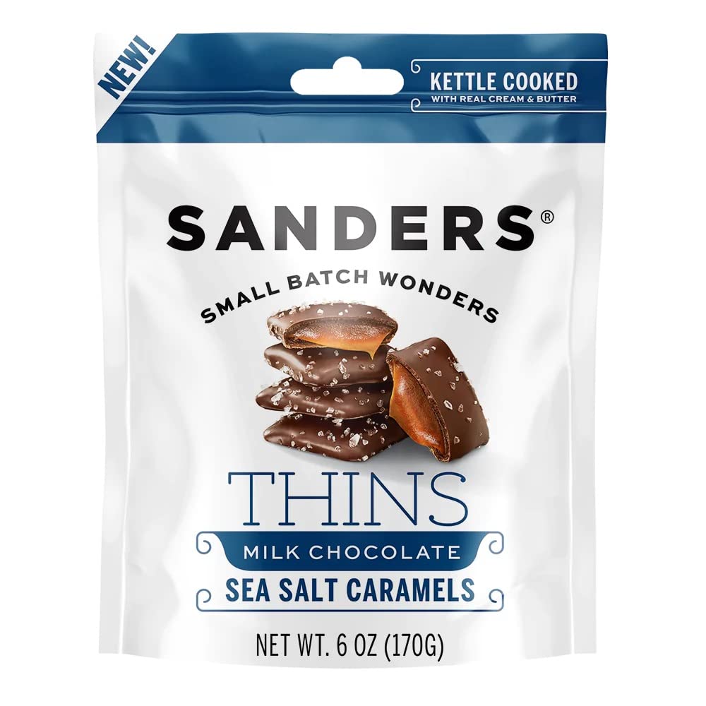 Milk Chocolate Sea Salt Caramel THINS - 6 ounce bag J8793