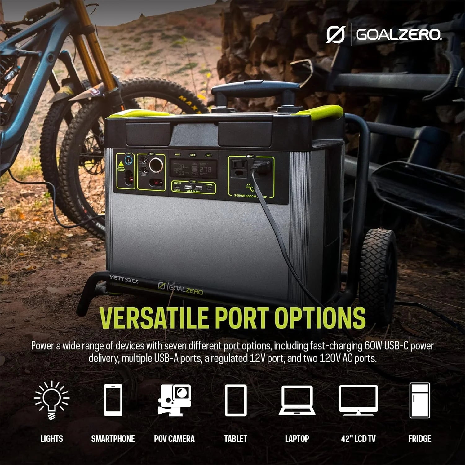 Portable Power Station 3032Wh Lithium Battery Generator 2000 Watt AC Inverter C86802
