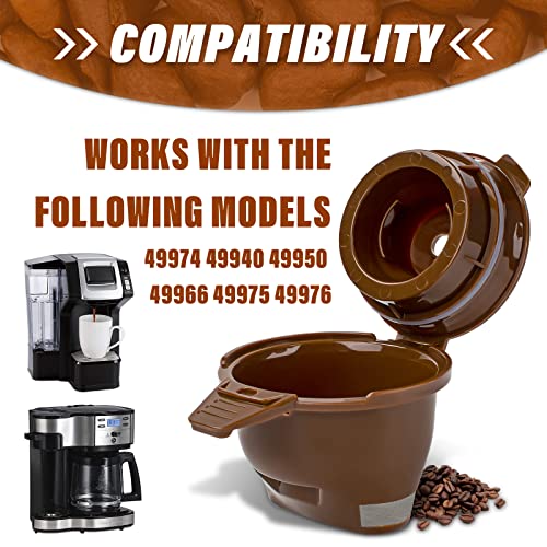 Single Serving Ground Coffee Brew Filter Holder Basket Reusable Coffee Filter Brown D996402