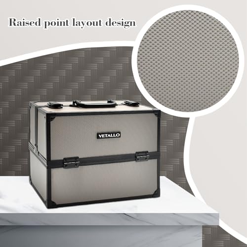 Large Black Portable Makeup Train Case D631786