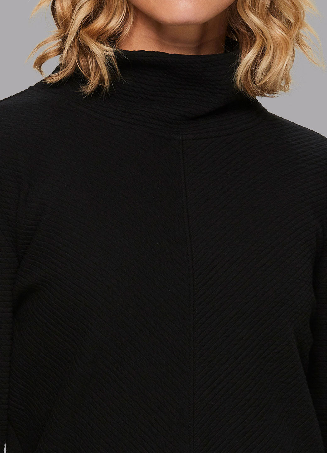 Studio Jacquard Mock Neck Pullover