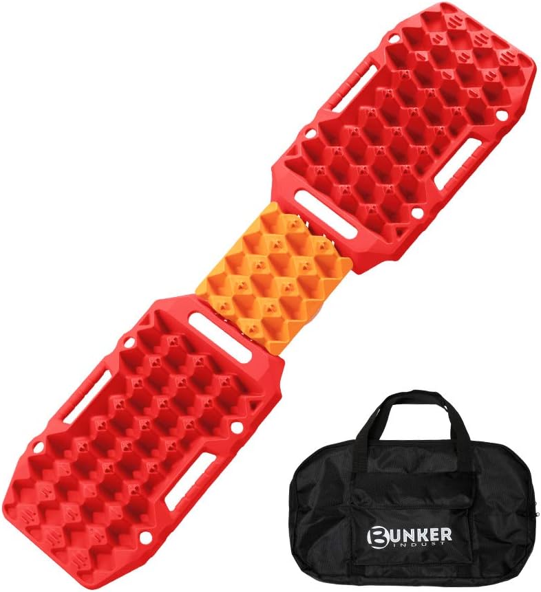 Orange 2 Pcs Off-Road Traction Boards with Carry Bag A400