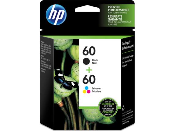HP 60 2-Pack Black/Tri-Color Original Ink Cartridges B335286