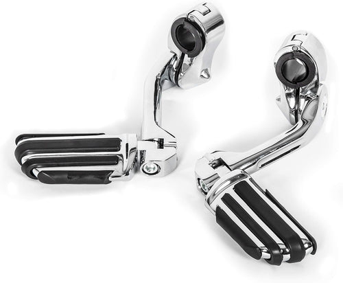 1-1/4" Long Highway Foot Pegs Pedal with Screws for 1.25" Motorcycle Crash Bar Engine Guards Mount Tubing M33630