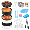 17 Set 8 Inch Air Fryer Accessories with Recipe Cookbook I5479