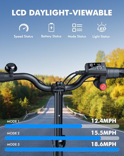 Electric Scooter with Seat & Pet Basket - 30 Miles Range 650W Motor 48V 13.5Ah Battery 18.6MPH 14" Pneumatic Tires Foldable Design Dual Shock Absorbers 300lbs Capacity P813