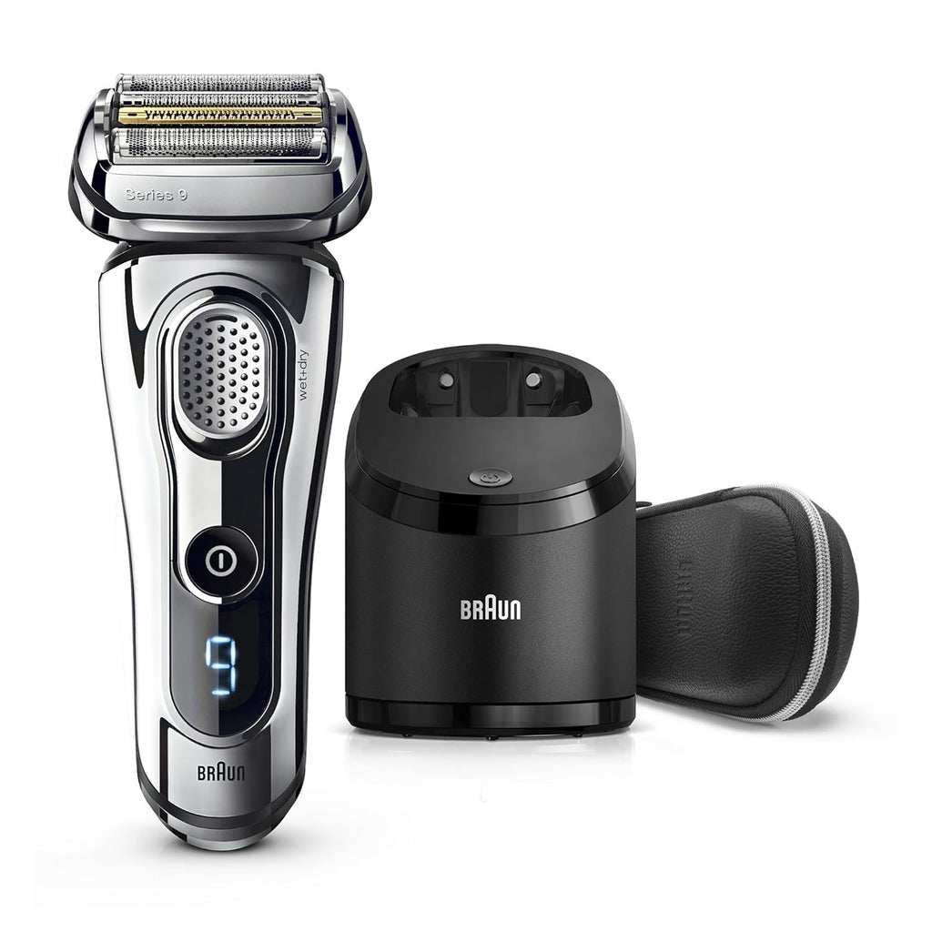 Series 9 Electric Shaver With Precision Trimmer, Wet & Dry Foil Shaver, Clean & Charge Station & Leather Travel Case K7844