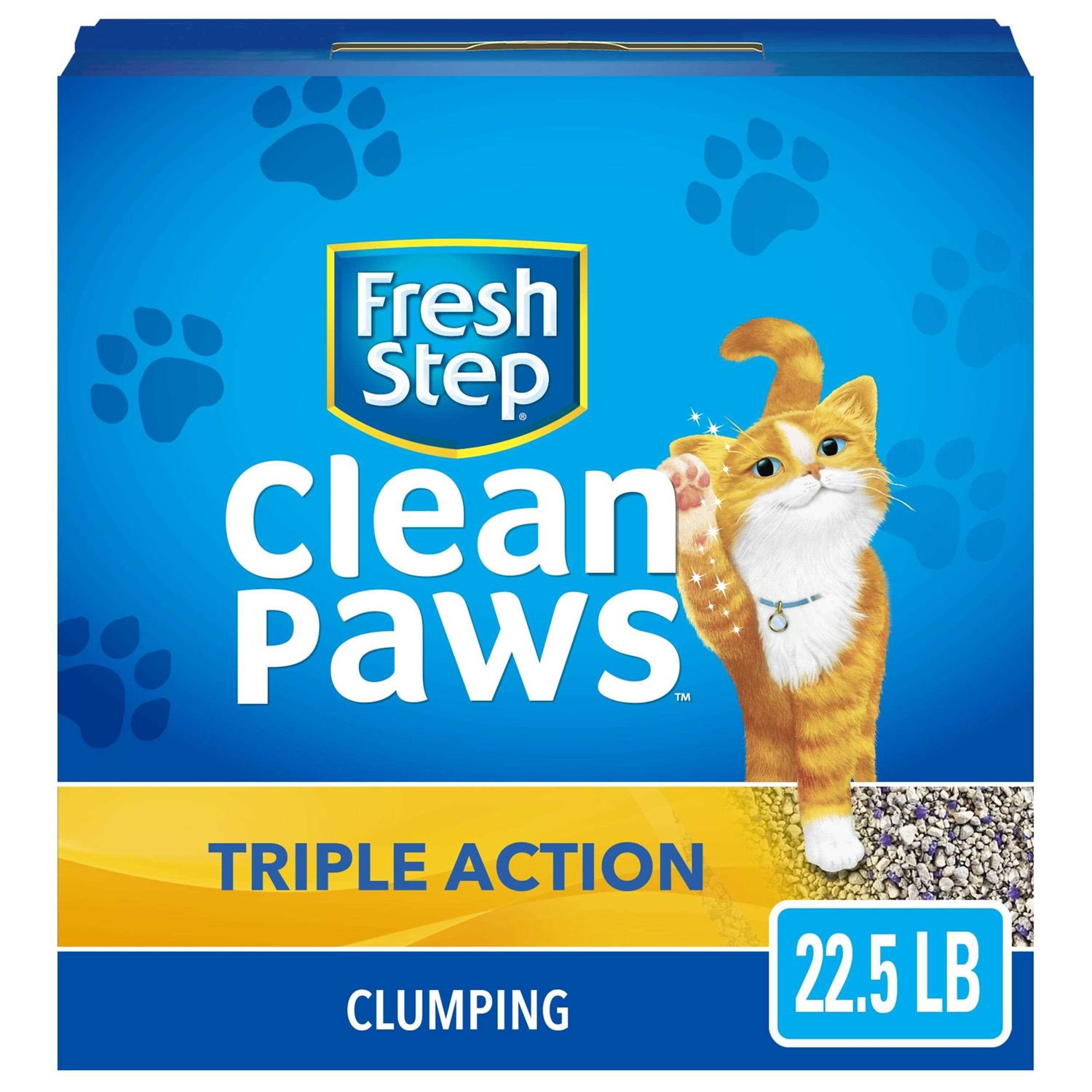 Fresh Step Clean Paws Triple Action Clumping Cat Litter D462292