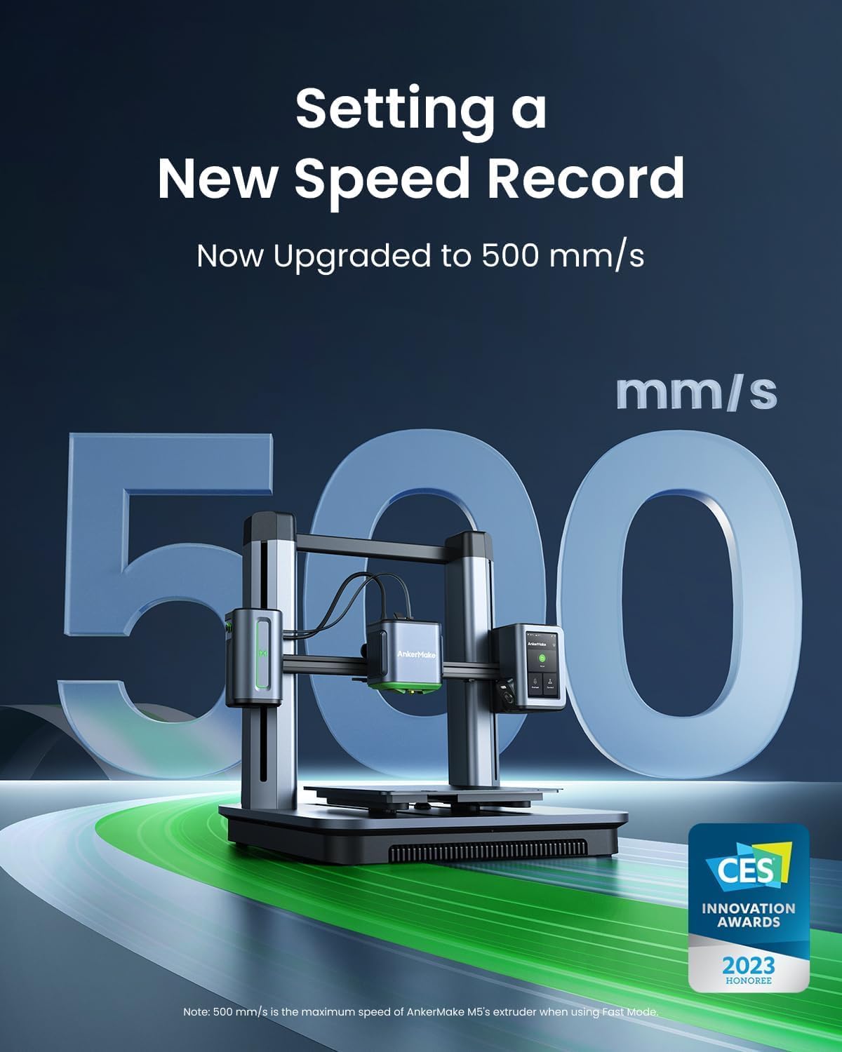 M5 3D Printer, High-Speed, 500 mm/s, Auto-Leveling (Renewed) N730
