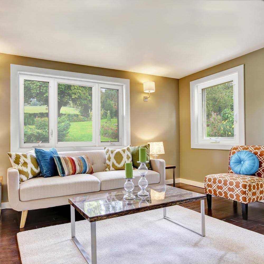 36 in. x 60 in. White Right-Hand Vinyl Casement Window with Screen W493882