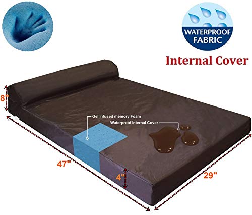 Orthopedic Cool Memory Foam Dog Bed, Extra Large 47X29 A764