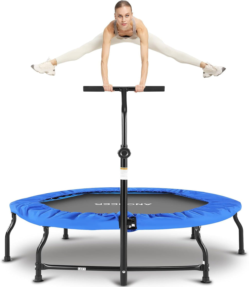 40/50" Foldable Mini Trampoline with Bungees and Adjustable Foam Handle S964488