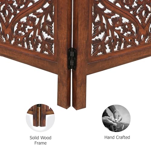 4 Panel Folding Wood Room Divider Y14581