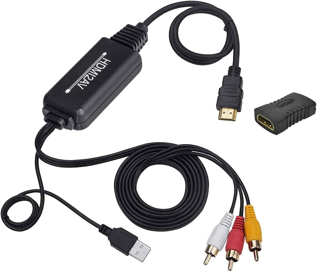 HDMI to RCA Cable Converter Adapter 1080P AV Composite Video Audio J257