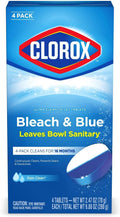 Bleach & Blue Toilet Tablets, 2.47 Ounces Each, 4 Count B19953