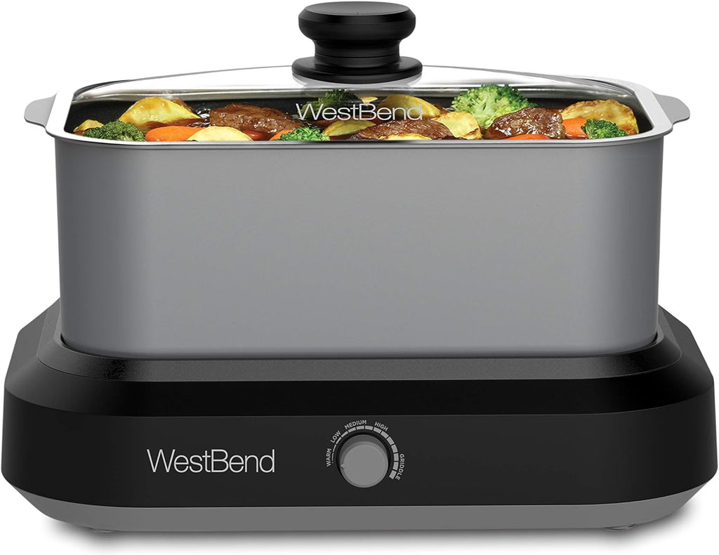 5-Quart Silver Non-stick Slow Cooker H926