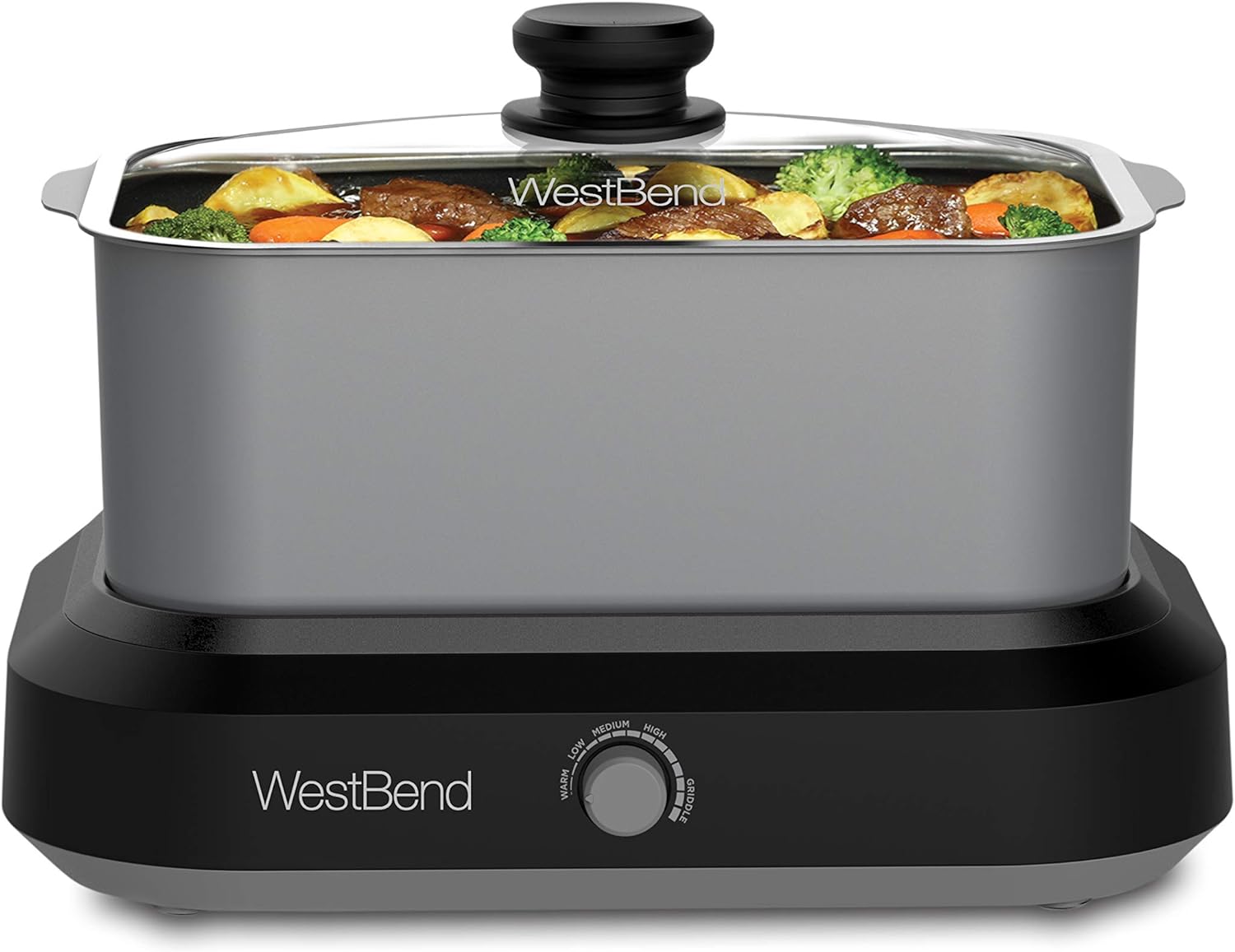 5-Quart Silver Non-stick Slow Cooker H926