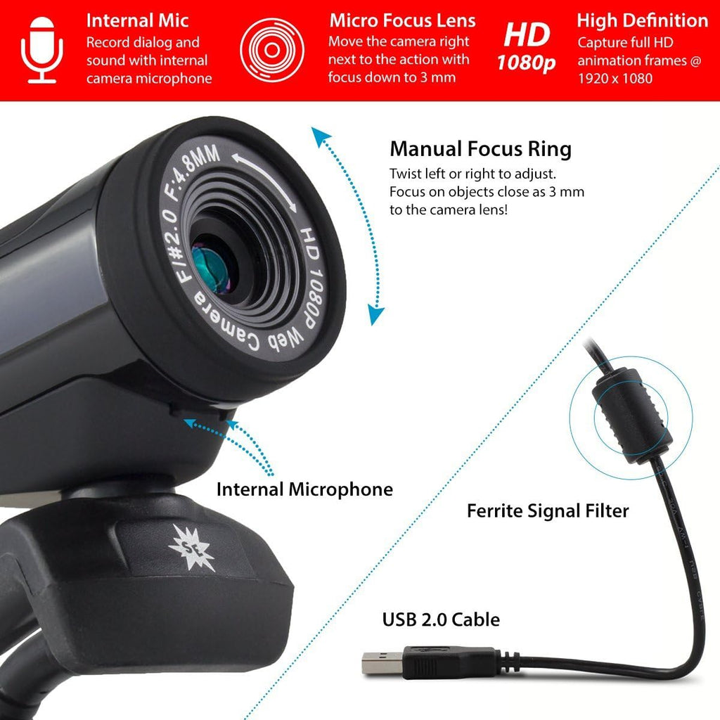 Complete HD Stop Motion Animation Kit with 1080P Camera C8971