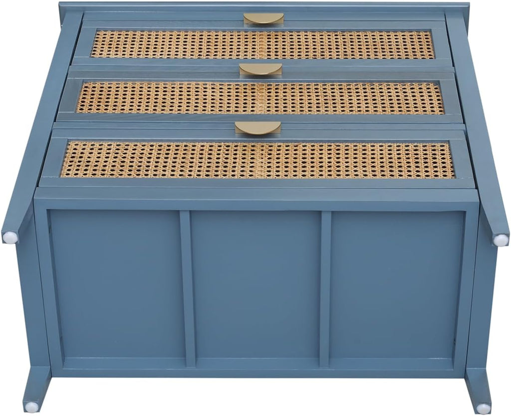 Natural Rattan 3 Drawer Cabinet N60755