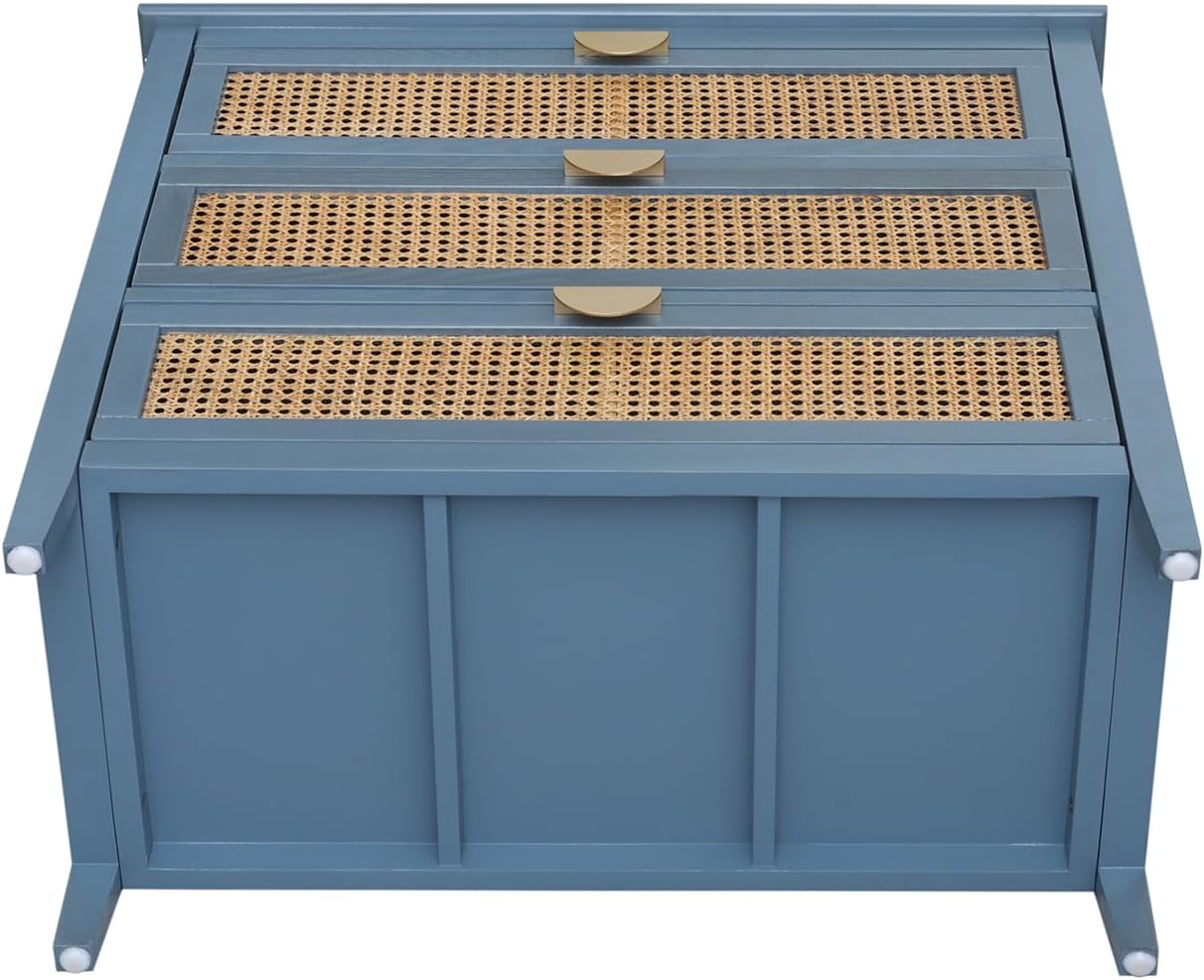 Natural Rattan 3 Drawer Cabinet N60755
