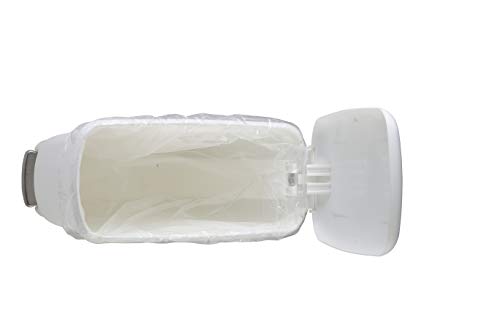 White 11.3 Gallon Plastic Step On Trash Can H327
